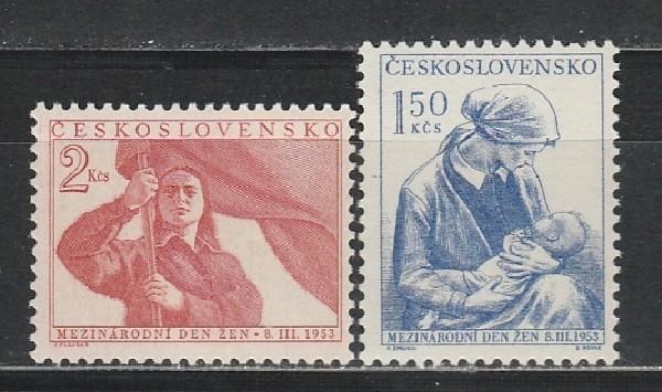 Межд. Женский День, ЧССР 1953, 2 марки